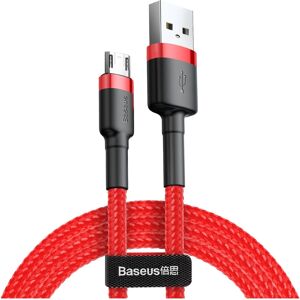Καλώδιο USB Baseus - 2m Κόκκινο Νάιλον Ανθεκτικό Micro-USB Καλώδιο USB Baseus - 2m Κόκκινο Νάιλον Ανθεκτικό Micro-USB