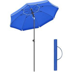 SONGMICS Blauwe 1.6m Zonbescherming Strandparasol - Strandparasol SONGMICS Blauwe 1.6m Zonbescherming Strandparasol - Strandparasol