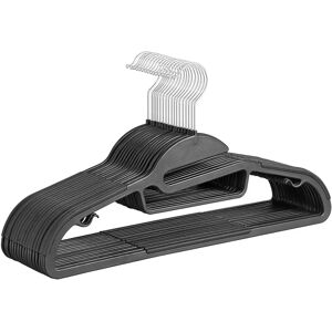 SONGMICS Black Plastic Coat Hangers - 20 pcs SONGMICS Black Plastic Coat Hangers - 20 pcs
