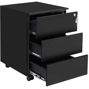 Songmics Schwarzes Stahl-Sicherheitsaktenregal mit 3 Schubladen Songmics Schwarzes Stahl-Sicherheitsaktenregal mit 3 Schubladen