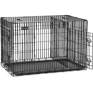 FEANDREA Folding Metal Puppy Cage - Black - 122 x 74.5 x 80.5 cm FEANDREA Folding Metal Puppy Cage - Black - 122 x 74.5 x 80.5 cm