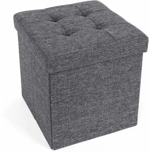 Songmics LSF27Z Skládací šedý úložný puf - Ottomán Songmics LSF27Z Skládací šedý úložný puf - Ottomán