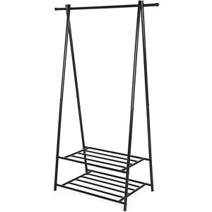 Cuier Negru Songmics cu 2 Rafturi - Cuier Cuier Negru Songmics cu 2 Rafturi - Cuier