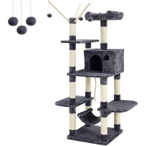 Feandrea Cat Tree 154cm Gray - Large Multi-Level Climbing Furniture Feandrea Cat Tree 154cm Gray - Large Multi-Level Climbing Furniture