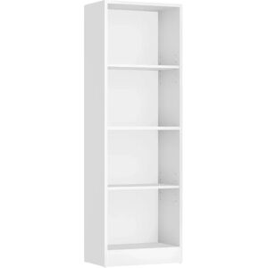 VASAGLE White 4-Compartment Bookcase - Bookcase VASAGLE White 4-Compartment Bookcase - Bookcase