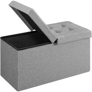 Bancă de depozitare Songmics - 80L Pliabilă, Gri Bancă de depozitare Songmics - 80L Pliabilă, Gri