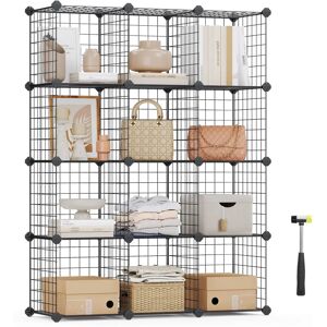 Estante de armazenamento de 12 cubos SONGMICS - Preto com grande capacidade Estante de armazenamento de 12 cubos SONGMICS - Preto com grande capacidade