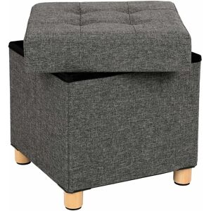 Songmics LSF14GYZ Pouffe - Rundes Ottoman mit Stauraum Songmics LSF14GYZ Pouffe - Rundes Ottoman mit Stauraum