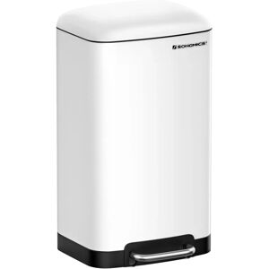 Songmics White 30L Pedal Waste Bin with Soft Closing Lid - Waste Bin Songmics White 30L Pedal Waste Bin with Soft Closing Lid - Waste Bin