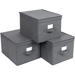 SONGMICS Storage Boxes Set - Foldable, Gray, 40x30x25cm SONGMICS Storage Boxes Set - Foldable, Gray, 40x30x25cm