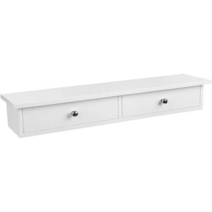 Songmics White Wall Shelf with 2 Drawers - Entryway, Living Room, Kitchen Songmics White Wall Shelf with 2 Drawers - Entryway, Living Room, Kitchen