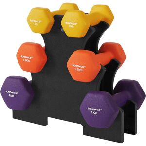 Songmics Hex Dumbbell Set with Stand - Home Workout Weights Songmics Hex Dumbbell Set with Stand - Home Workout Weights