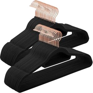 SONGMICS Rose Gold Velvet Hangers - Hangers - Black SONGMICS Rose Gold Velvet Hangers - Hangers - Black