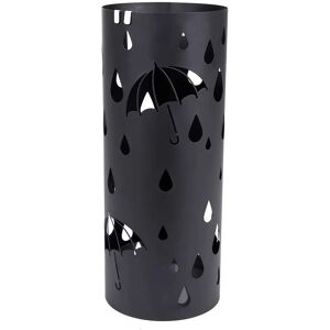 Songmics Black Round Metal Umbrella Stand with Hooks & Drip Tray Songmics Black Round Metal Umbrella Stand with Hooks & Drip Tray