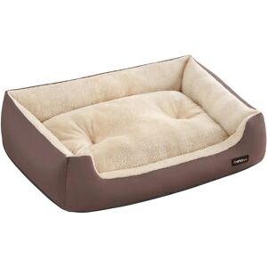 Feandrea Dog Bed - Reversible Cushion - 85x65x21 cm - Brown Feandrea Dog Bed - Reversible Cushion - 85x65x21 cm - Brown