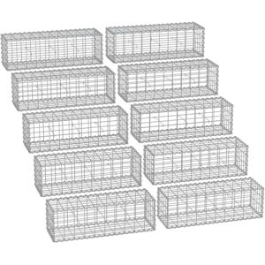 SONGMICS GGB133 Galvanized Steel Gabion Basket - Gabion Basket SONGMICS GGB133 Galvanized Steel Gabion Basket - Gabion Basket