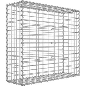 SONGMICS Panier de gabion en acier galvanisé 100x90x30cm - Cloison de jardin SONGMICS Panier de gabion en acier galvanisé 100x90x30cm - Cloison de jardin