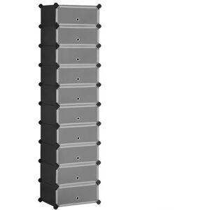 Songmics Steckbarer Schuhregal - 10 Fächer Modularer Stauraum Songmics Steckbarer Schuhregal - 10 Fächer Modularer Stauraum