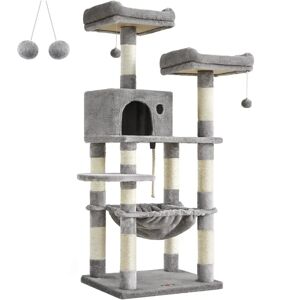 Feandrea Cat Tree Light Grey - Stable Cat Tower with Perches Feandrea Cat Tree Light Grey - Stable Cat Tower with Perches