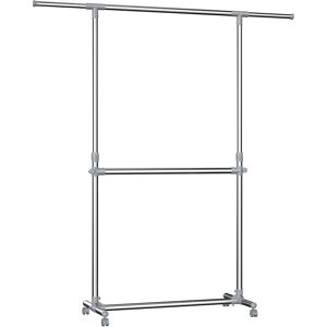 Wieszak na ubrania Songmics szary - Regulowany 113-198cm, 49cm szeroki Wieszak na ubrania Songmics szary - Regulowany 113-198cm, 49cm szeroki