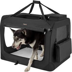 Feandrea Black Foldable Pet Carrier XXL 91x63x63cm - Pet Transport Feandrea Black Foldable Pet Carrier XXL 91x63x63cm - Pet Transport