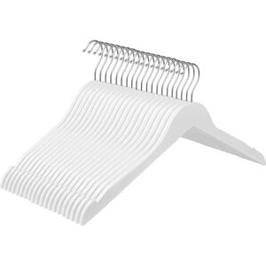 Pricenet White Wooden Hangers - Non-slip, 20-pack, 5kg capacity Pricenet White Wooden Hangers - Non-slip, 20-pack, 5kg capacity