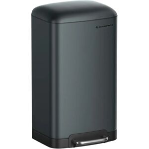 Songmics Grey 30L Steel Pedal Trash Can with Inner Bucket - Trash Can Songmics Grey 30L Steel Pedal Trash Can with Inner Bucket - Trash Can