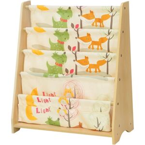 SONGMICS Children's Fabric Bookcase - 4-Tier Animal Theme Storage SONGMICS Children's Fabric Bookcase - 4-Tier Animal Theme Storage