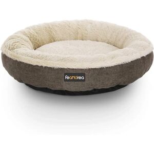 Feandrea Dog Bed - Ø 55 cm Donut Shape - Brown Feandrea Dog Bed - Ø 55 cm Donut Shape - Brown