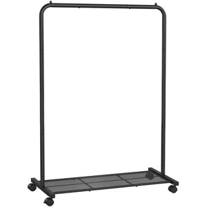 SONGMICS Black Metal Clothes Rack with Storage Shelf - Wardrobe Organizer SONGMICS Black Metal Clothes Rack with Storage Shelf - Wardrobe Organizer