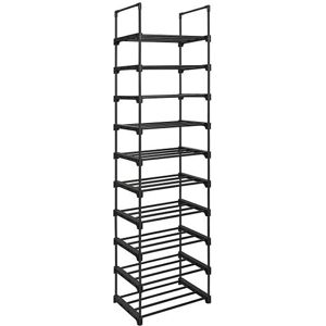 Songmics LSA25BK Shoe Organizer - 10 Shelves, Adjustable, Black Songmics LSA25BK Shoe Organizer - 10 Shelves, Adjustable, Black