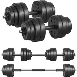 Songmics 2 in 1 Dumbbell Set 2 X 15 Kg Adjustable Dumbbells with Extra Barbell - Dumbbell Set Songmics 2 in 1 Dumbbell Set 2 X 15 Kg Adjustable Dumbbells with Extra Barbell - Dumbbell Set