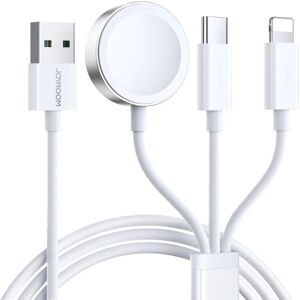 Câble de Charge Magnétique 3-en-1 Joyroom S-IW008 - Blanc - Publicité Câble de Charge Magnétique 3-en-1 Joyroom S-IW008 - Blanc - Publicité