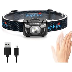 Lampe frontale Superfire HL06 - 500lm, Sans contact, USB, 130m - Publicité Lampe frontale Superfire HL06 - 500lm, Sans contact, USB, 130m - Publicité