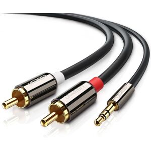 Ugreen Audio Cable - 3.5mm to 2RCA, 2m, Black Ugreen Audio Cable - 3.5mm to 2RCA, 2m, Black
