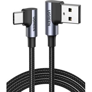 Ugreen Vinklet USB-A til USB-C Kabel 3A - Grå - USB Kabel Ugreen Vinklet USB-A til USB-C Kabel 3A - Grå - USB Kabel