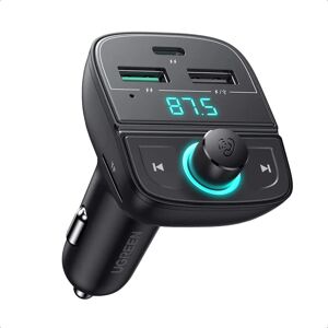 Transmetteur FM Bluetooth compact Ugreen - Chargeur auto - Publicité Transmetteur FM Bluetooth compact Ugreen - Chargeur auto - Publicité