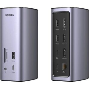 Estação de docking USB-C Ugreen - 12 em 1 - Prata Estação de docking USB-C Ugreen - 12 em 1 - Prata