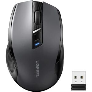 Ugreen kabellose Maus - Bluetooth 5.0, 2.4GHz, 4000 DPI - Schwarz Ugreen kabellose Maus - Bluetooth 5.0, 2.4GHz, 4000 DPI - Schwarz