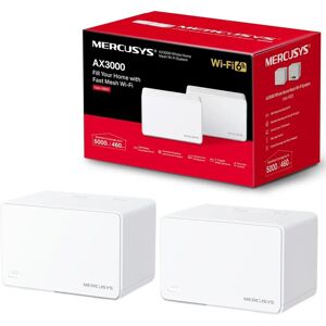 Mercusys H80X Wi-Fi 6 Mesh System - Dual-Band, 2-Pack Mercusys H80X Wi-Fi 6 Mesh System - Dual-Band, 2-Pack