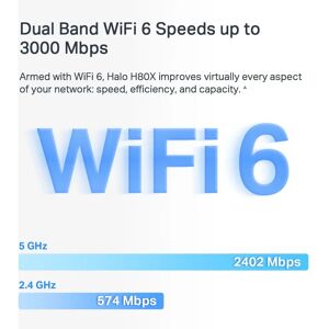 Mercusys H80X Wi-Fi 6 Mesh System - Dual-Band, 2-Pack Mercusys H80X Wi-Fi 6 Mesh System - Dual-Band, 2-Pack