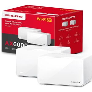 Mercusys H90X Wi-Fi 6 Mesh System - White - 6000 Mbps Mercusys H90X Wi-Fi 6 Mesh System - White - 6000 Mbps