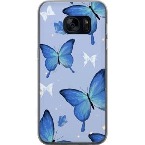 Generic - Galaxy S7 - Sininen perhonen design - Puhelimen suojakuori Generic - Galaxy S7 - Sininen perhonen design - Puhelimen suojakuori