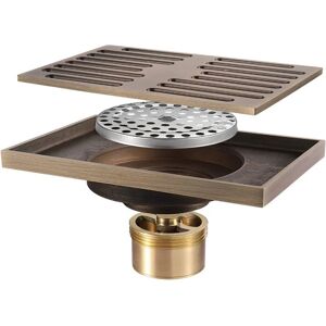 YMYNY Desagüe de ducha 140x90mm - latón - salida 50 mm YMYNY Desagüe de ducha 140x90mm - latón - salida 50 mm