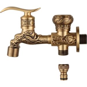 Ymyny - Dragon Carved Copper - Antique Finish - Doble Salida - Bathroom Faucet Ymyny - Dragon Carved Copper - Antique Finish - Doble Salida - Bathroom Faucet
