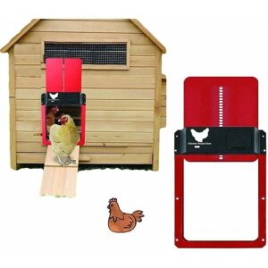 YMYNY - PoultryDoor - Rojo - Sensor de luz - Puerta para pollos YMYNY - PoultryDoor - Rojo - Sensor de luz - Puerta para pollos