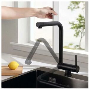 YMYNY - Grifo Crediri - Negro - 90° plegable 360° giratorio - Faucet YMYNY - Grifo Crediri - Negro - 90° plegable 360° giratorio - Faucet