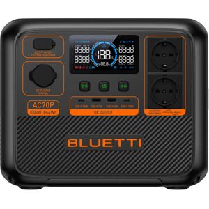 Bluetti AC70P Portable Power Station - 1000W - Black Bluetti AC70P Portable Power Station - 1000W - Black
