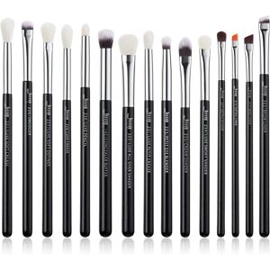Ensemble de pinceaux de maquillage Jessup - 15 pièces Noir/Argent - Pinceaux professionnels - Publicité Ensemble de pinceaux de maquillage Jessup - 15 pièces Noir/Argent - Pinceaux professionnels - Publicité