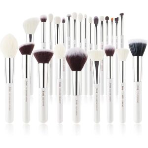 Kit de Pinceaux Jessup 25PCS Blanc Perle / Argent - Publicité Kit de Pinceaux Jessup 25PCS Blanc Perle / Argent - Publicité